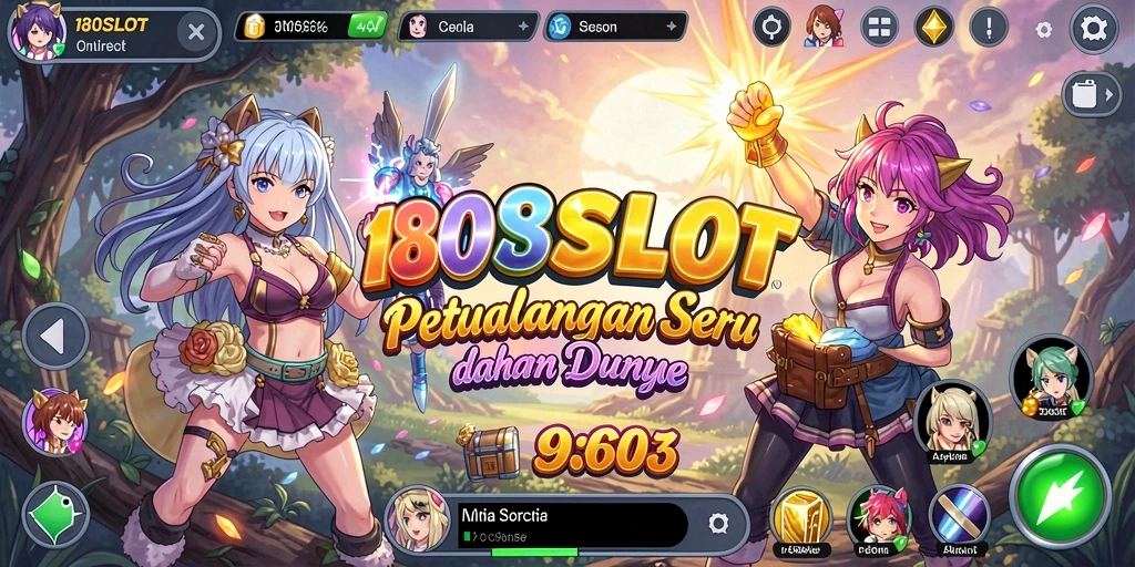 Tampilan gameplay seru di 180SLOT dengan karakter anime menarik.