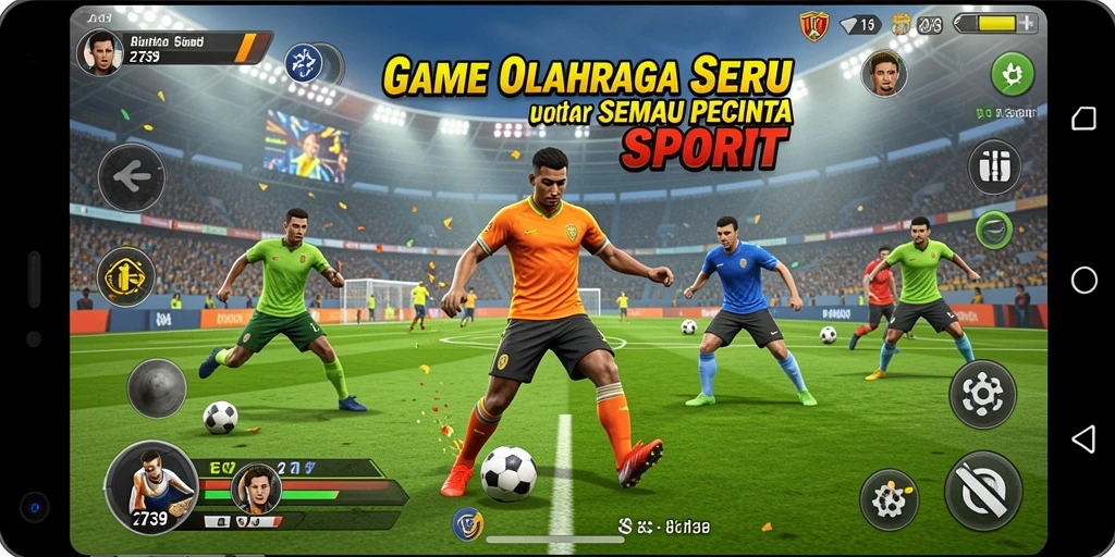 Screenshot utama 2739 menampilkan aksi seru dalam gameplay olahraga.