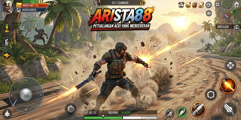 Tampilan gameplay ARISTA88 yang mendebarkan dan penuh aksi.