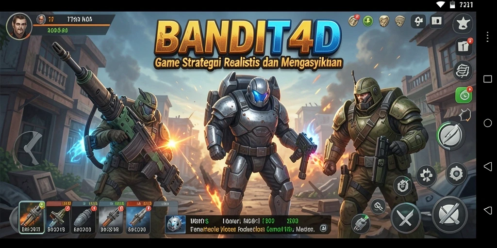 Tampilan gameplay yang menarik dalam BANDIT4D.