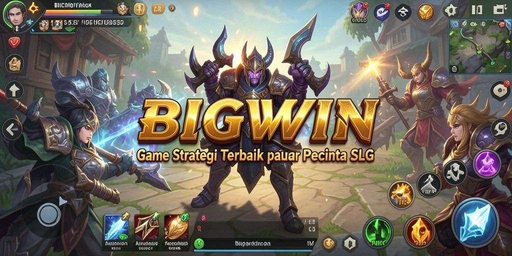 Tangkapan layar gameplay <strong>BIGWIN</strong> menunjukkan pertempuran strategis yang mendebarkan.