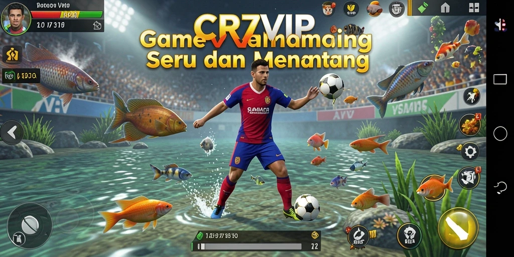 Gameplay seru saat memancing ikan di CR7VIP.
