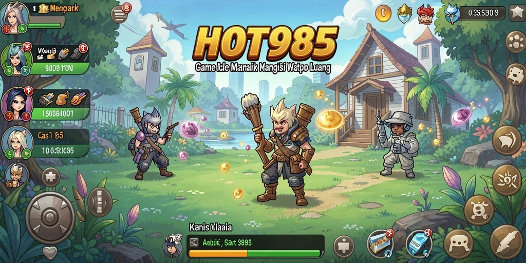 Screenshot gameplay HOT985 menunjukkan aksi Idle yang menarik.