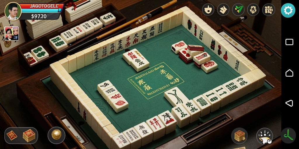 Screenshot gameplay <strong>JAGOTOGEL</strong> menampilkan serunya permainan Mahjong.