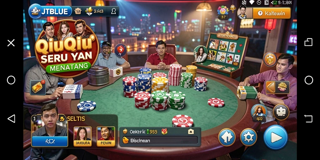 Screenshot menampilkan aksi seru gameplay QiuQiu.