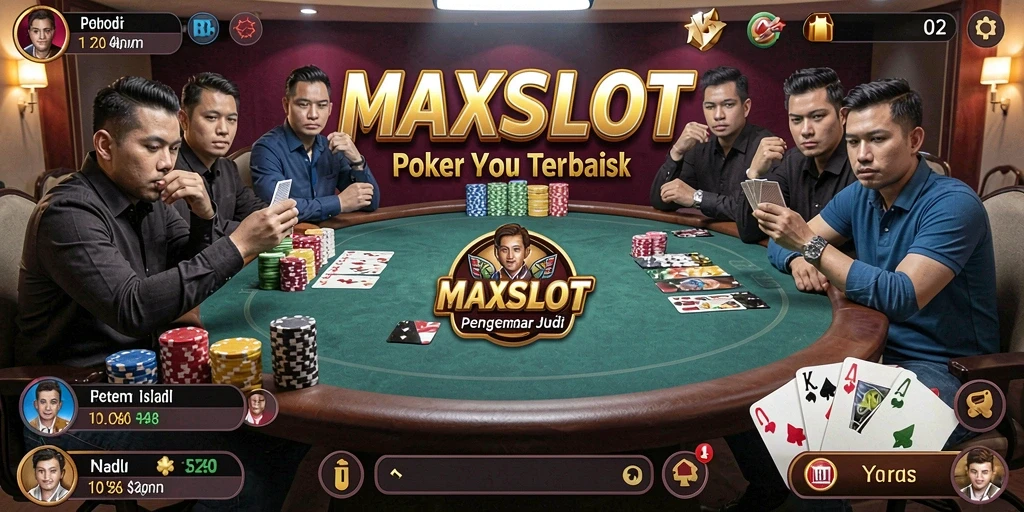 Tampilan gameplay Poker seru di MAXSLOT
