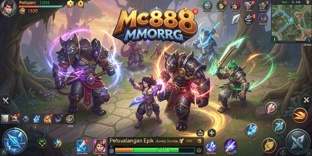 Tampilan gameplay MC888 yang seru dan menarik di dunia MMORPG.