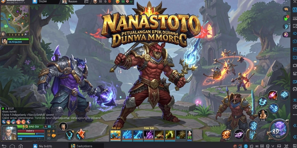 Screenshot gameplay NANASTOTO dengan petualangan MMORPG yang menegangkan.