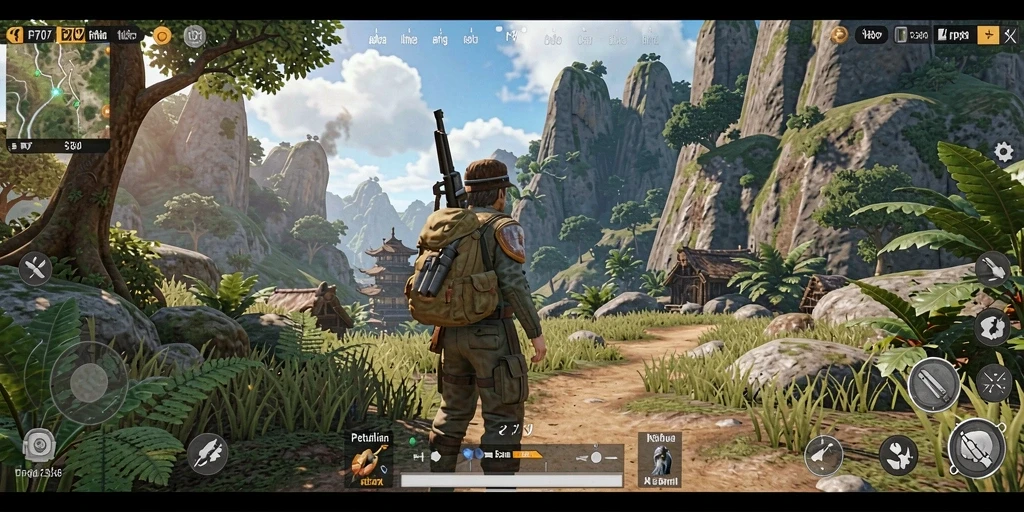 Gameplay PT707 yang menakjubkan dalam dunia terbuka.