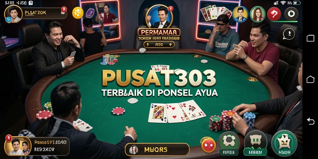 Screenshot gameplay PUSAT303 yang menampilkan suasana permainan poker.