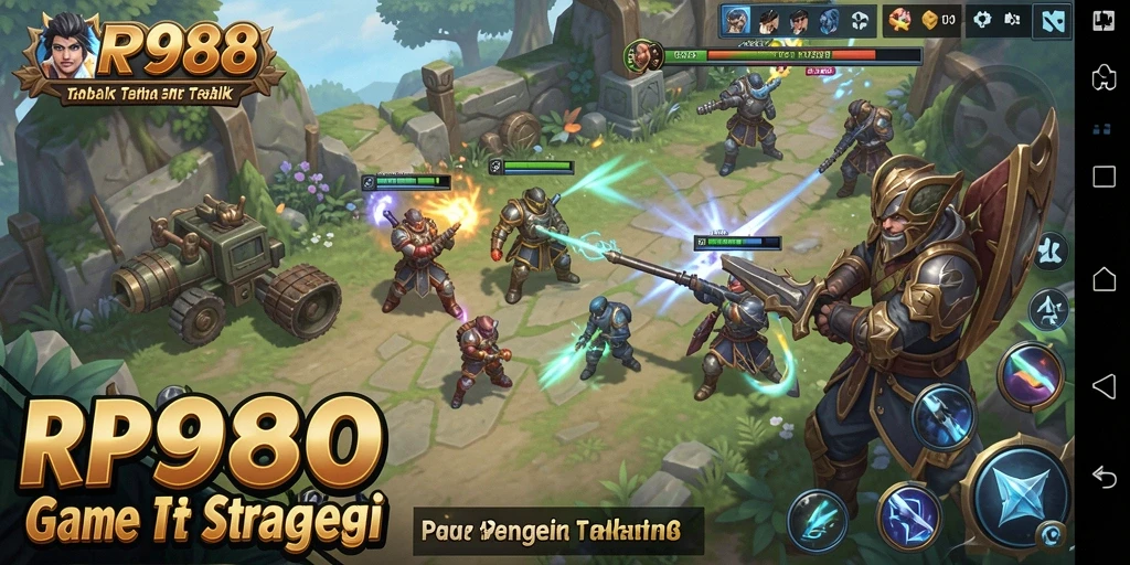 Screenshot gameplay RP888 yang menunjukkan pertempuran strategis.