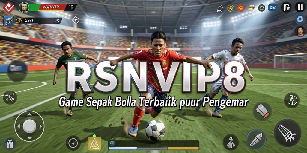 Tangkapan layar RSNVIP8 menampilkan keseruan bermain sepak bola.