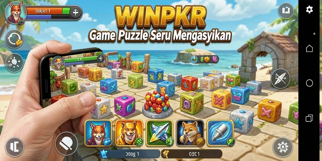 Screenshot gameplay WINPKR menampilkan teka-teki yang menantang.