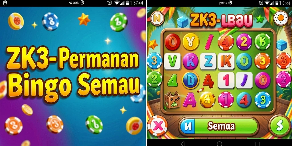 Tampilan menarik dari gameplay Bingo di ZK3.