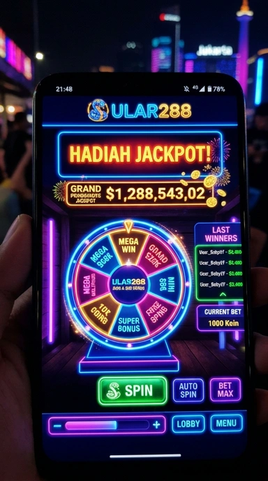 Screenshot aplikasi Ular288 saat proses pencarian aplikasi baru.
